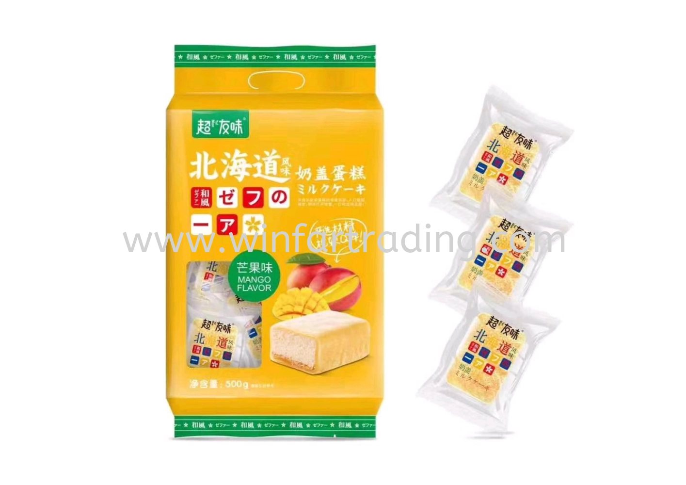 YO-MAN HOKKAIDO STYLE MANGO CAKE 500G BC 4897079185280