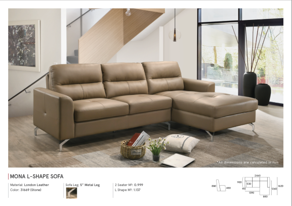 Mona L-Shape sofa Sofa Living Melaka, Malaysia Supplier, Suppliers, Supply, Supplies | GOODMARK FURNITURE CENTRE SDN BHD