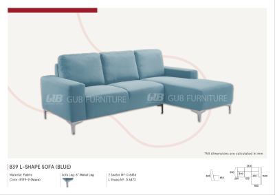 839 L-Shape sofa (Blue) 
