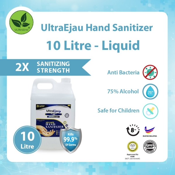UltraEjau Hand Sanitizer 10 Liter - Liquid Hand Sanitizer & Surface Disinfection Selangor, Malaysia, Kuala Lumpur (KL), Johor Bahru (JB), Penang, Perak Supplier, Suppliers, Supply, Supplies | Kualiti Alam Hijau (M) Sdn Bhd