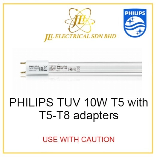 PHILIPS TUV 10W T5 with T5-T8 adapters