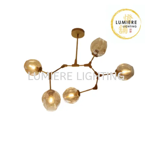 Nordic Gold Minimalist Pendant Light 6009-5H