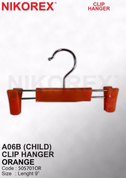 505701OR   - Clip Hanger Child A06B (Orange) 10pcs