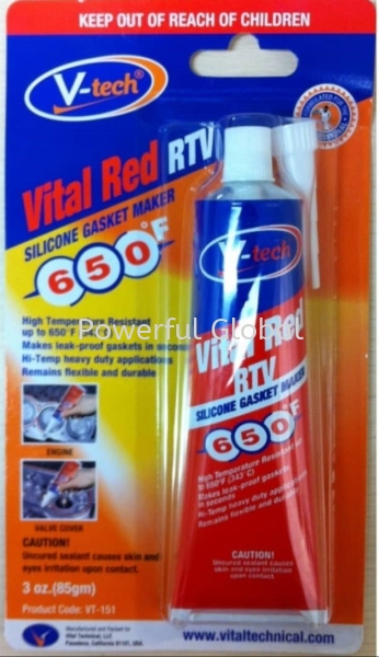 Red-RTV-Silicon-Gasket-Maker-V-tech-650F Hardex / V-tech Engineering Adhesive Malaysia, Selangor, Kuala Lumpur (KL), Rawang Manufacturer, Supplier, Supply, Supplies | Powerful Global Supplies