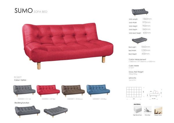 Sumo sofa bed Sofa bed Living Melaka, Malaysia Supplier, Suppliers, Supply, Supplies | GOODMARK FURNITURE CENTRE SDN BHD