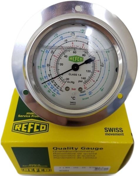 MR-205-DS-R134A ( LOW SIDE GAUGE ) - R134A/404A/507  Oil Filled Gauge Refco (SWITZERLAND) Air Conditioning & Refrigeration Tools Selangor, Malaysia, Kuala Lumpur (KL), Shah Alam Supplier, Suppliers, Supply, Supplies | Iso Kimia (M) Sdn Bhd