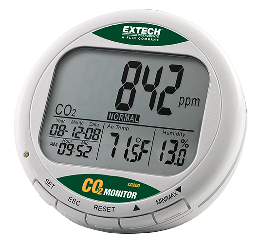 Carbon Dioxide (CO2) Meters - Extech CO200 Air Quality Meters Extech Test and Measuring Instruments Malaysia, Selangor, Kuala Lumpur (KL), Kajang Manufacturer, Supplier, Supply, Supplies | United Integration Technology Sdn Bhd