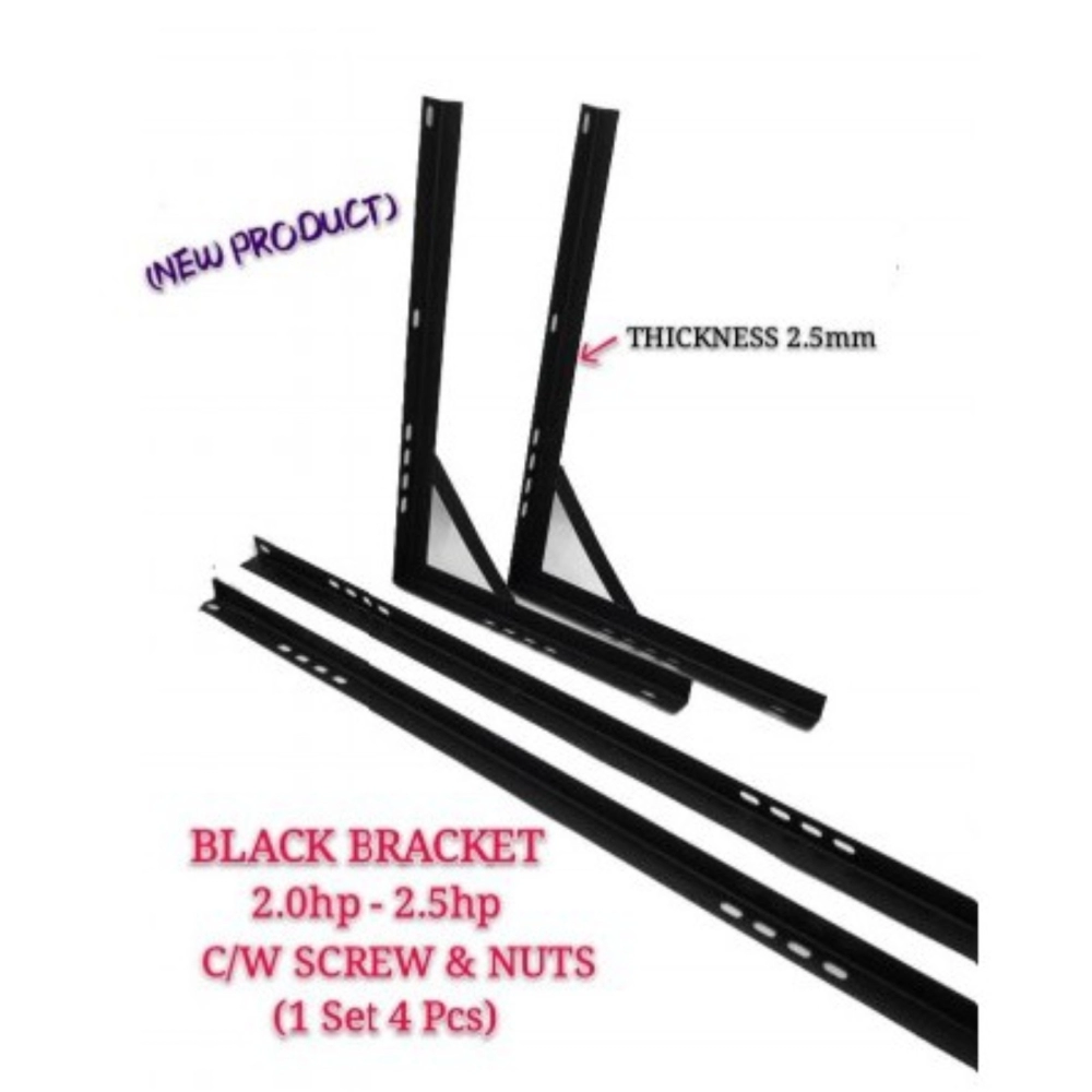 Aircond Bracket Black 1.0HP - 2.5HP