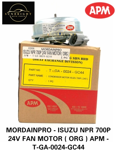 MORDAINPRO - ISUZU NPR 700P 24V FAN MOTOR ( ORG ) APM - T-GA-0024-GC44