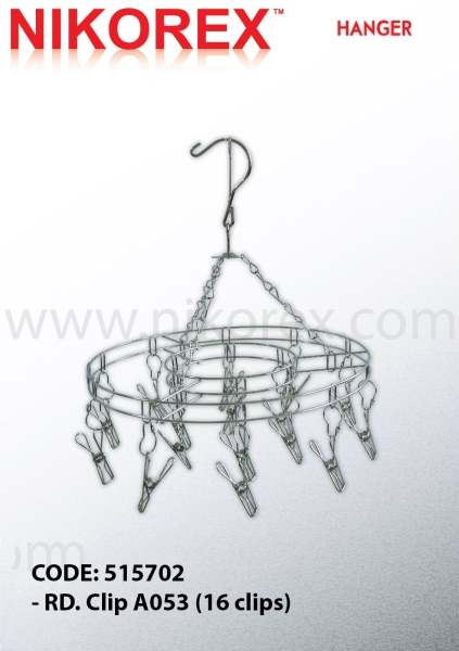 515702 - RD. Clip A053 (16 clips) Clip Hanger HANGERS Malaysia, Johor Bahru (JB), Kuala Lumpur (KL), Selangor, Melaka, Perak, Pahang, Singapore Supplier, Manufacturer, Supply, Supplies | Nikorex Display Products (M) Sdn Bhd