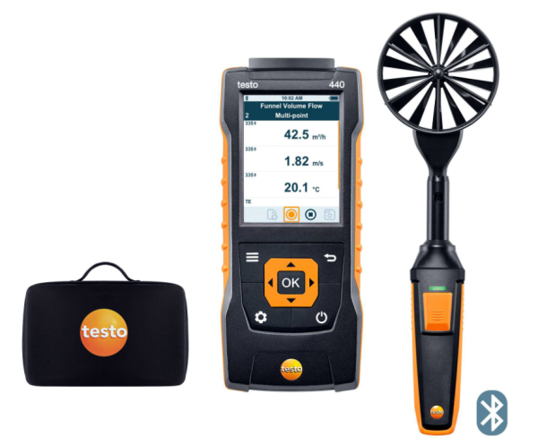 TESTO 440 100mm Vane Kit with Bluetooth Testo Selangor, Penang, Malaysia, Kuala Lumpur (KL), Petaling Jaya (PJ), Butterworth Supplier, Suppliers, Supply, Supplies | MOBICON-REMOTE ELECTRONIC SDN BHD