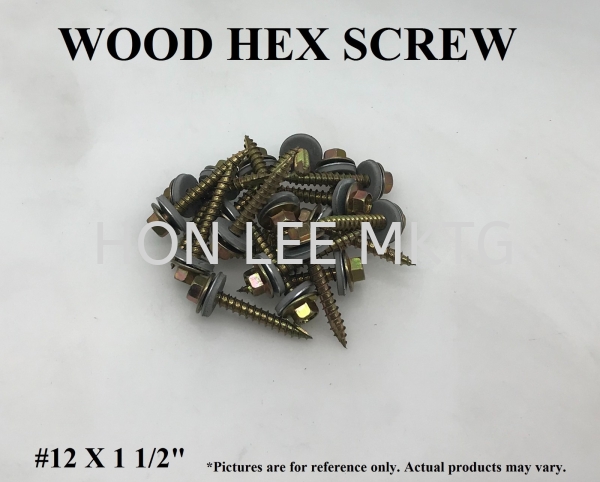 WOOD HEX SCREW #12 x 1 1/2" #12 x 1 1/2" WOOD HEX SCREW WOOD HEX SCREW BOLTS, NUTS AND FASTENERS  Selangor, Malaysia, Kuala Lumpur (KL), Semenyih Supplier, Suppliers, Supply, Supplies | Hon Lee Marketing Sdn Bhd