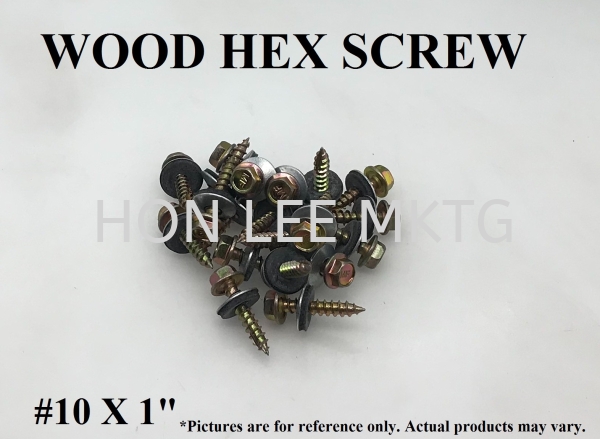 WOOD HEX SCREW #10 X 1" #10 X 1" WOOD HEX SCREW WOOD HEX SCREW BOLTS, NUTS AND FASTENERS  Selangor, Malaysia, Kuala Lumpur (KL), Semenyih Supplier, Suppliers, Supply, Supplies | Hon Lee Marketing Sdn Bhd