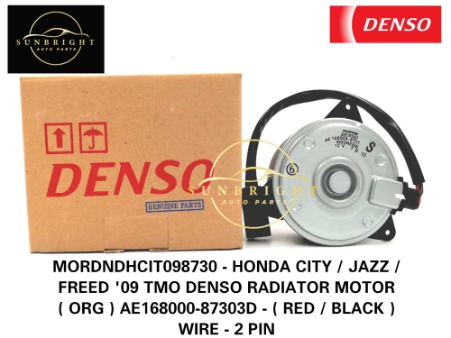 MORDNDHCIT098730 - HONDA CITY / JAZZ / FREED '09 TMO DENSO RADIATOR MOTOR ( ORG ) AE168000-87303D - ( RED / BLACK ) WIRE - 2 PIN