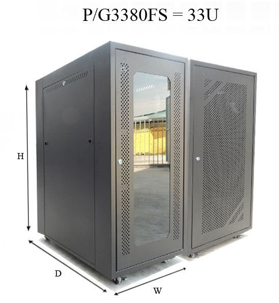 P3380FS/G3380FS. GrowV 33U 1600mm (H) x 600mm (W) x 800mm (D) Floor Stand Rack (PERFORATED / TEMPERED GLASS DOOR) GrowV Server Rack Johor Bahru JB Malaysia Supplier, Supply, Install | ASIP ENGINEERING