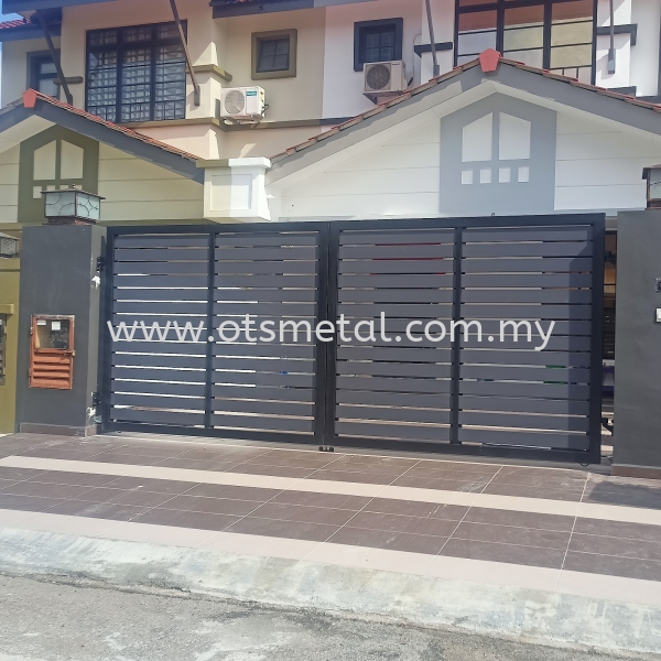 MMG027 Metal Main Gate (Grill) Johor Bahru (JB) Design, Supplier, Supply | OTS Metal Works