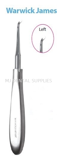 GLOSS HANDLE ROOT ELEVATORS WARWICK JAMES LEFT #PP095/0010 Extraction Instruments Selangor, Malaysia, Kuala Lumpur (KL), Shah Alam Supplier, Distributor, Supply, Supplies | MJ Dental Supplies