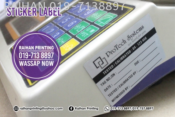 Label Sticker Label Sticker Melaka, Malaysia, Bukit Katil Printing, Services | Raihan Printing