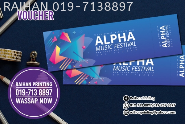 Voucher Voucher Melaka, Malaysia, Bukit Katil Printing, Services | Raihan Printing