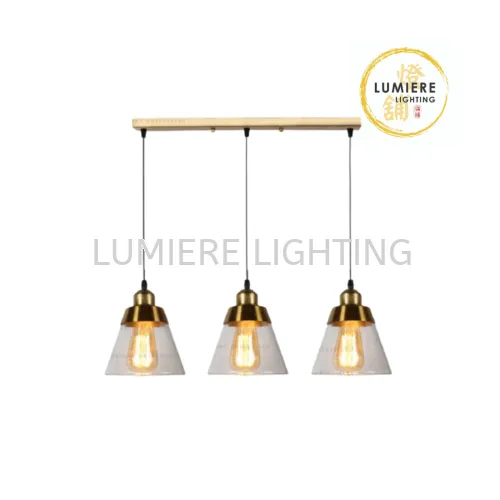 Nordic Minimalist Gold Glass Pendant Light 