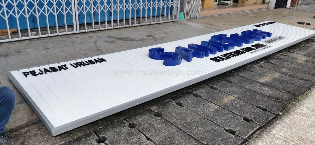 Aluminum Stip panal with 3D boxup lettering sign 