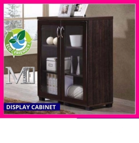 2 DOOR Display Cabinet & Book Cabinet 100% Melamine wood 