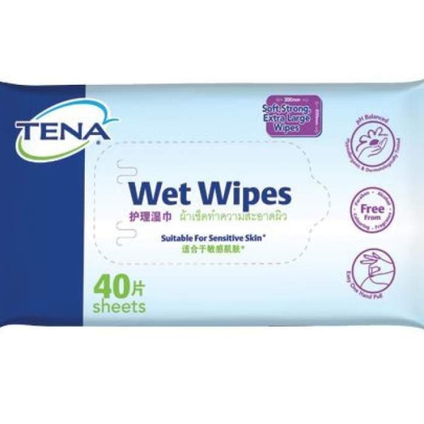 TENA Wet Wipes 40's Hygiene First Aid Supplies Kuala Lumpur (KL), Malaysia, Selangor, Singapore Supplier, Suppliers, Supply, Supplies | Rainbow Meditech Sdn Bhd