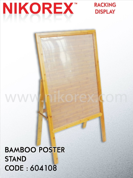 604108 - POSTER STAND 1 SIDED (HH4-12B) BAMBOO BANNER STANDS Malaysia, Johor Bahru (JB), Kuala Lumpur (KL), Selangor, Melaka, Perak, Pahang, Singapore Supplier, Manufacturer, Supply, Supplies | Nikorex Display Products (M) Sdn Bhd