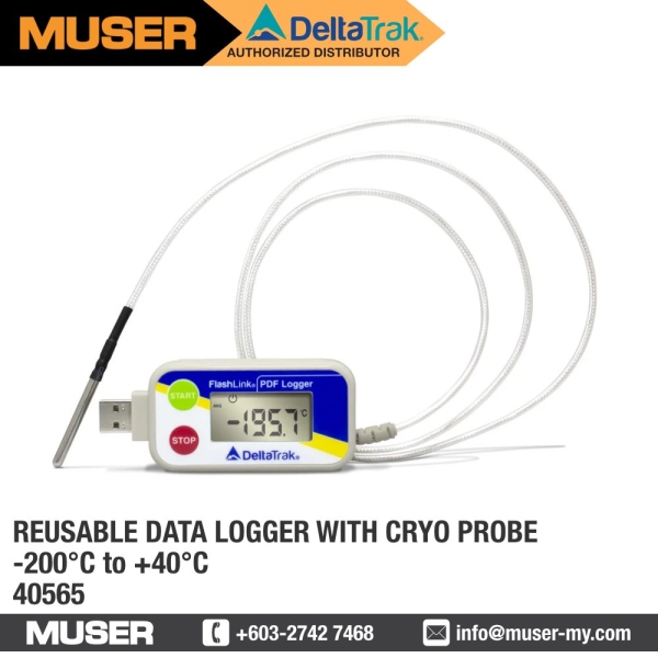 40565 FlashLink -200C Reusable Data Logger with Cryo Probe Reusable PDF Data Loggers DeltaTrak Kuala Lumpur (KL), Malaysia, Selangor, Sunway Velocity Supplier, Suppliers, Supply, Supplies | Muser Apac Sdn Bhd
