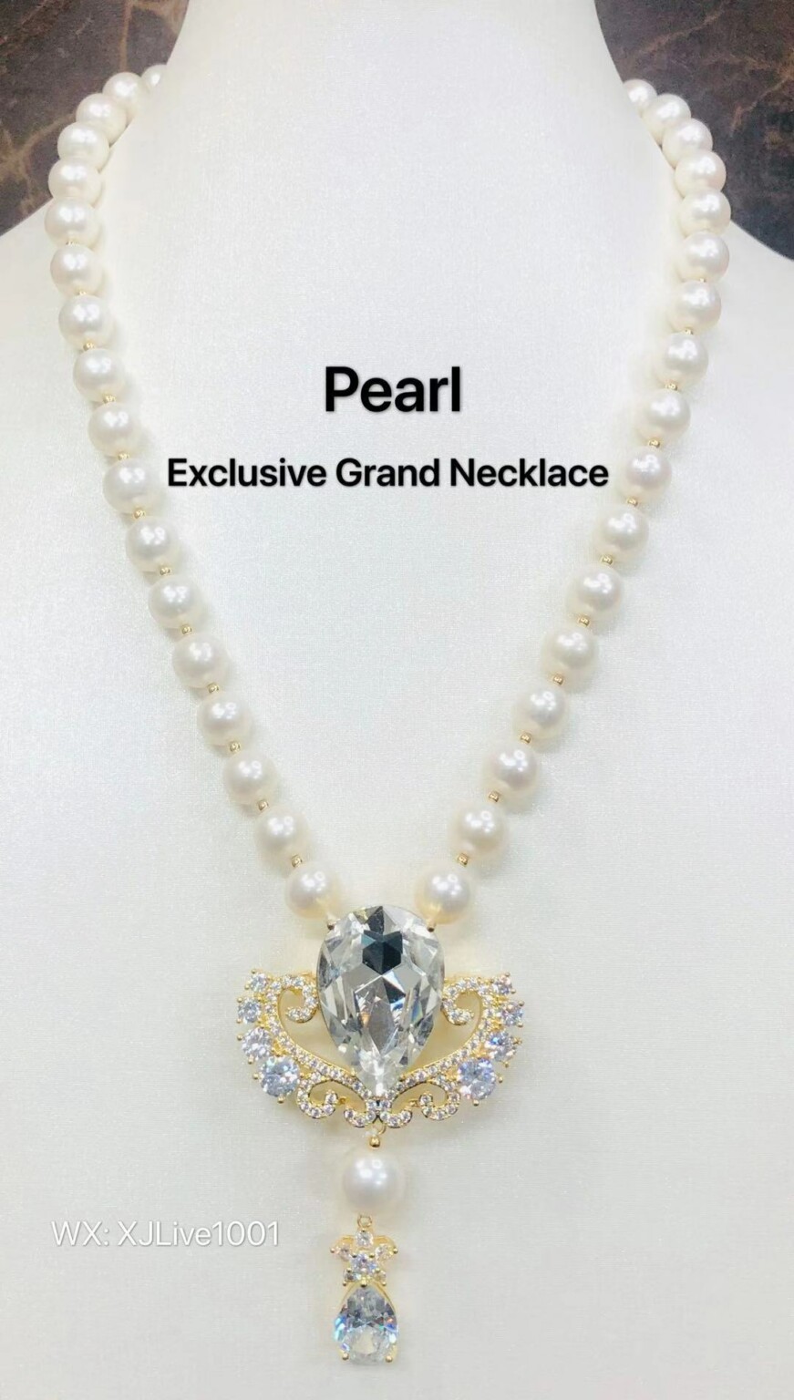 EXCLUSIVE RANGE WHITE PEARL LONG NECKLACE(白珍珠流苏长链）