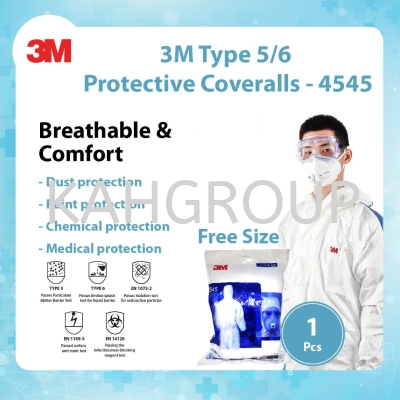 3M Type 5/6 Protective Coveralls - 4545 @ Anti Virus