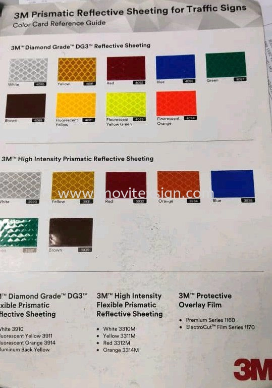 Reflective color chart reference