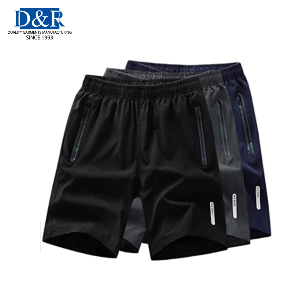 Mens Casual Sports Shorts with waterproof zipper pocket Premium Quick Dry Fabric