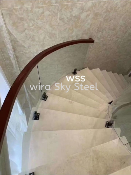 Staircase and Railing Wood Staircase and Railing Staircase Railing Selangor, Malaysia, Kuala Lumpur (KL), Semenyih Supplier, Suppliers, Supply, Supplies | Wira Sky Steel Sdn Bhd