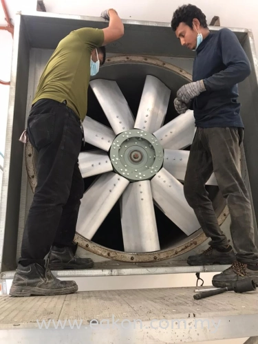 To conduct replacement for Pressurised impeller fan unit