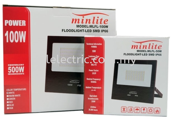 MINLITE MLFL 100W IP66 LED SMD FLOOD LIGHT 6500K LED FLOOD LIGHT (SPOTLIGHT) LED LIGHTING Selangor, Malaysia, Kuala Lumpur (KL), Batu Caves Supplier, Suppliers, Supply, Supplies | ML Electric Sdn Bhd