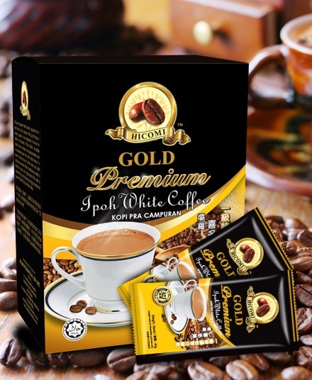 HICOMI PREMIUM 3 IN 1 WHITE COFFEE Hicomi Brand BEVERAGE Malaysia, Perak, Sungai Siput Supplier, Manufacturer, Supply, Supplies | HICOMI INTERNATIONAL SDN BHD