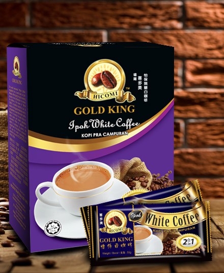 HICOMI GOLD 2 IN 1 KING WHITE COFFEE Hicomi Brand BEVERAGE Malaysia, Perak, Sungai Siput Supplier, Manufacturer, Supply, Supplies | HICOMI INTERNATIONAL SDN BHD