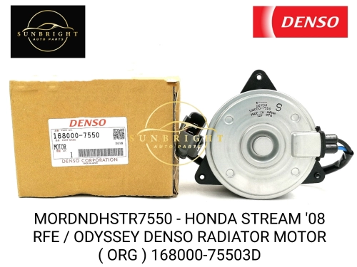 MORDNDHSTR7550 - HONDA STREAM '08 RFE / ODYSSEY DENSO RADIATOR MOTOR ( ORG ) 168000-75503D