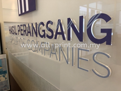 hasil perangsang - laser cut 3d clear 3d clear acrylic lettering signage 