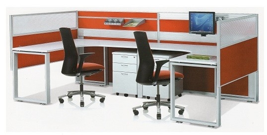 2 cluster workstation with cassia leg AIM DS201L (side view) Office system malaysia Office furniture malaysia Office Workstation Malaysia, Selangor, Kuala Lumpur (KL), Seri Kembangan Supplier, Suppliers, Supply, Supplies | Aimsure Sdn Bhd