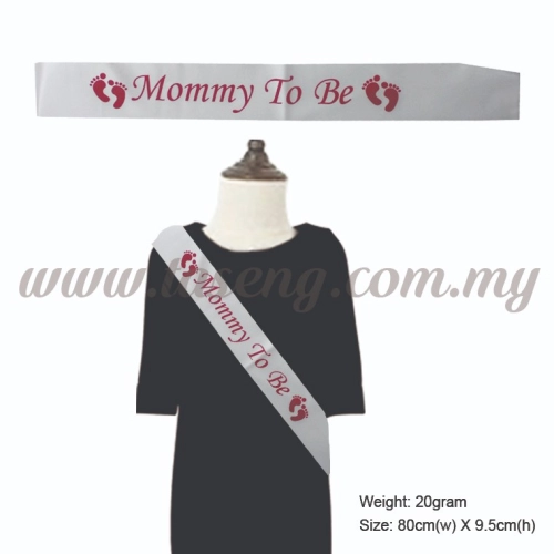 Sash - Mommy To Be - White (P-AC-SAMTB-W)