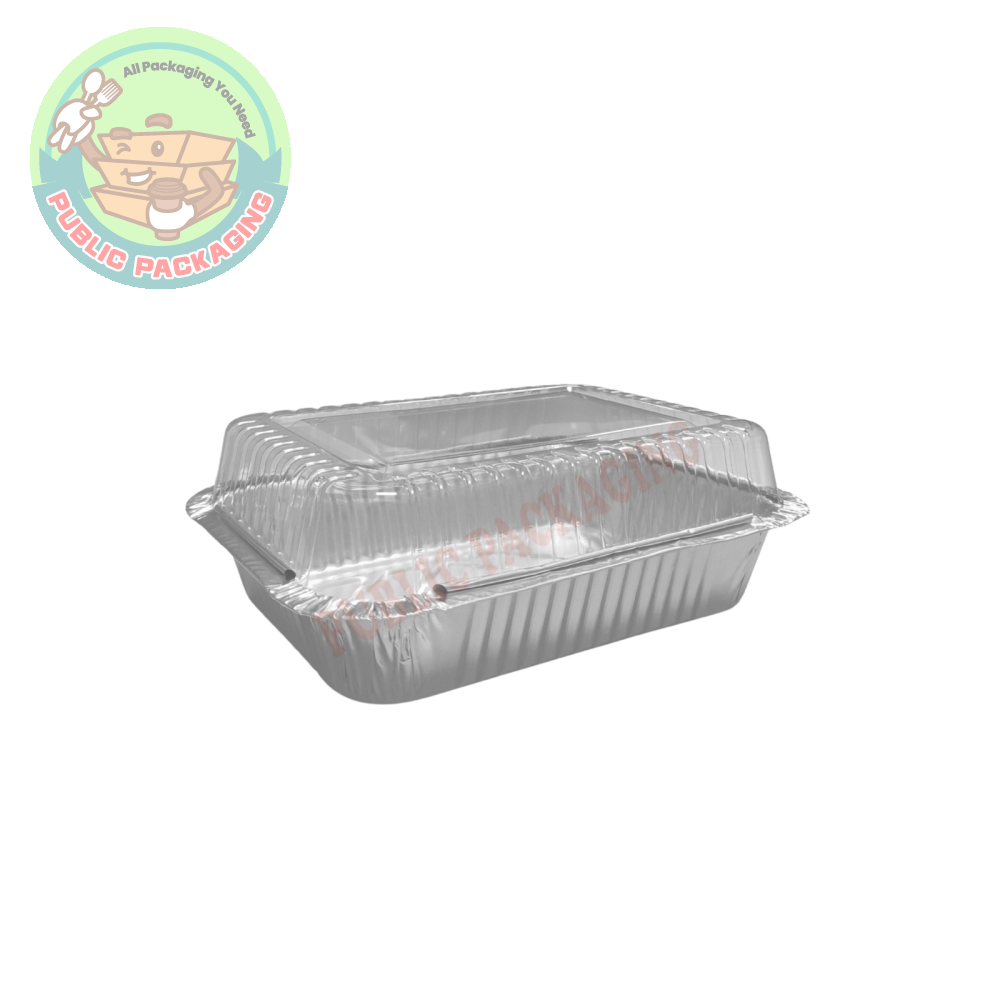 4369-P Aluminium Foil Tray with Clear Lid (5 sets 卤) / Bulat / Round / Foil Tray 4369 - P