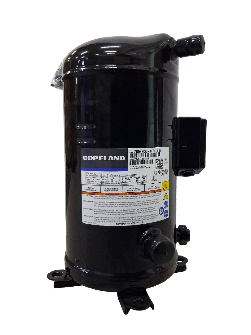 COPELAND ZB58KQE-TFD-551 SCROLL COMPRESSOR. (8HP, 3 PHASE, Rotalock Type)
