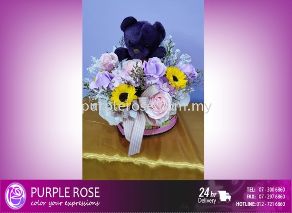 Soap Flower Bouquet Set 89 Soap Flower Bouquet Johor Bahru (JB), Malaysia, Singapore Supply, Supplier, Delivery | Purple Rose Florist & Gifts