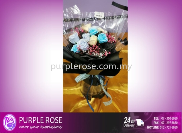 Soap Flower Bouquet Set 84 Soap Flower Bouquet Johor Bahru (JB), Malaysia, Singapore Supply, Supplier, Delivery | Purple Rose Florist & Gifts