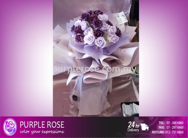 Soap Flower Bouquet Set 97 Soap Flower Bouquet Johor Bahru (JB), Malaysia, Singapore Supply, Supplier, Delivery | Purple Rose Florist & Gifts
