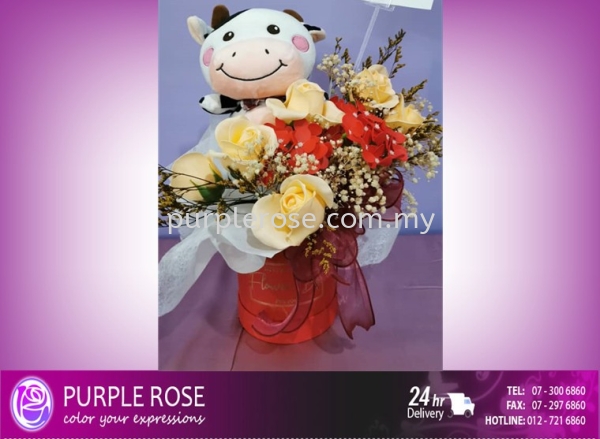 Soap Flower Bouquet Set 61 Soap Flower Bouquet Johor Bahru (JB), Malaysia, Singapore Supply, Supplier, Delivery | Purple Rose Florist & Gifts