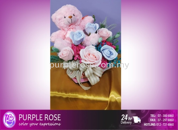 Soap Flower Bouquet Set 87 Soap Flower Bouquet Johor Bahru (JB), Malaysia, Singapore Supply, Supplier, Delivery | Purple Rose Florist & Gifts