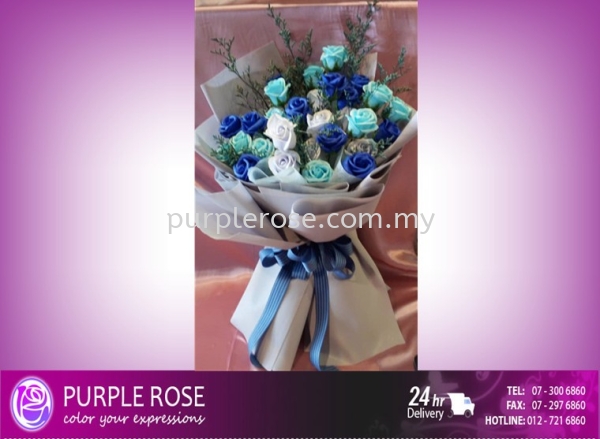 Soap Flower Bouquet Set 99 Soap Flower Bouquet Johor Bahru (JB), Malaysia, Singapore Supply, Supplier, Delivery | Purple Rose Florist & Gifts